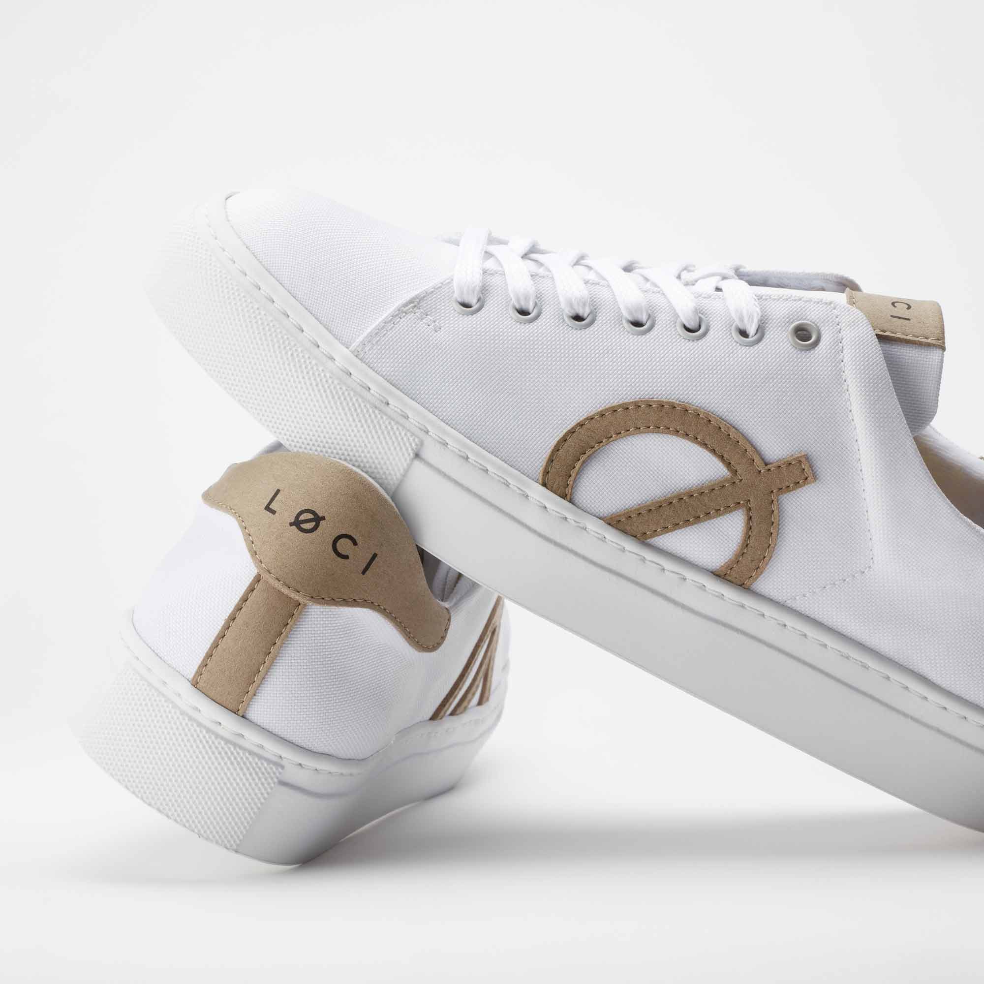 LØCI White Vegan Sneakers Pair