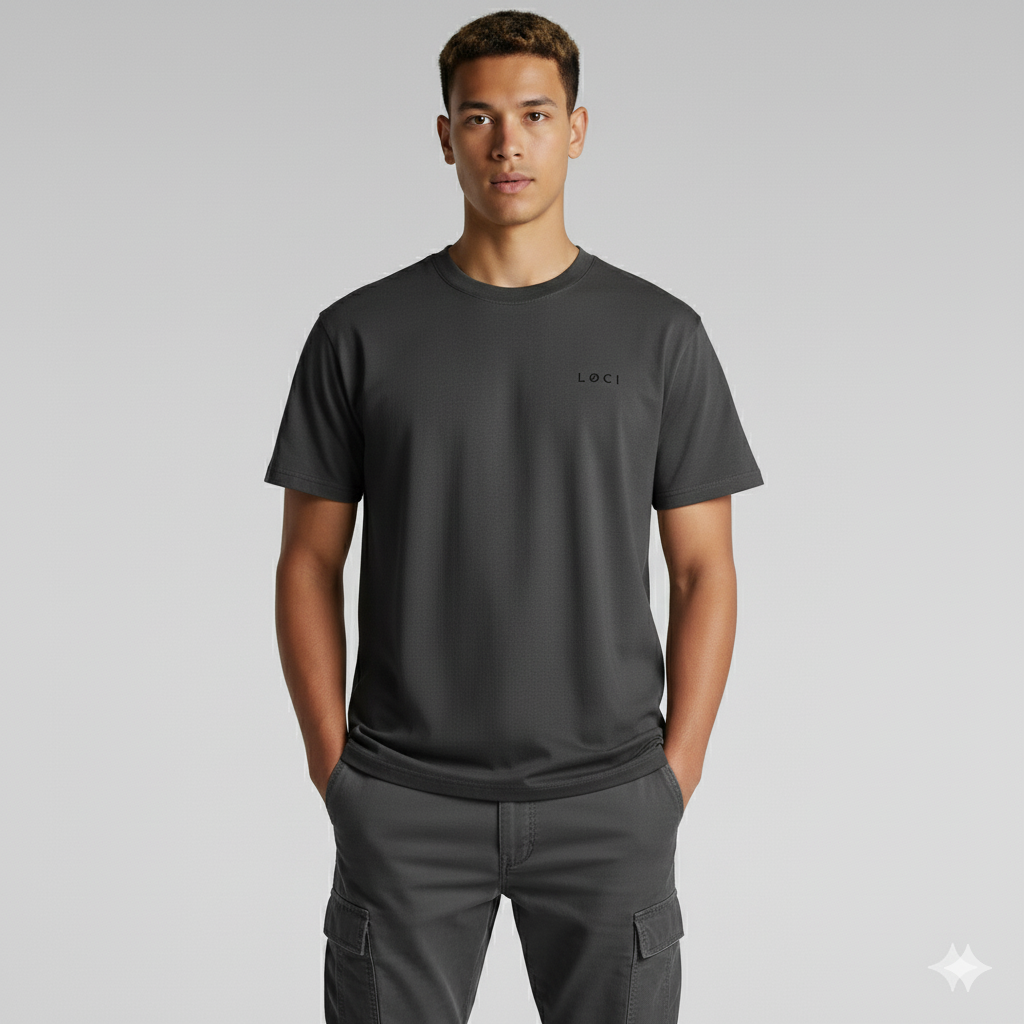 ICØN MEN'S VINTAGE-WASH T-SHIRT - COAL