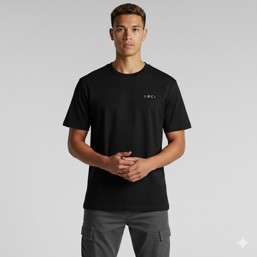 ICØN MEN'S VINTAGE-WASH T-SHIRT - BLACK