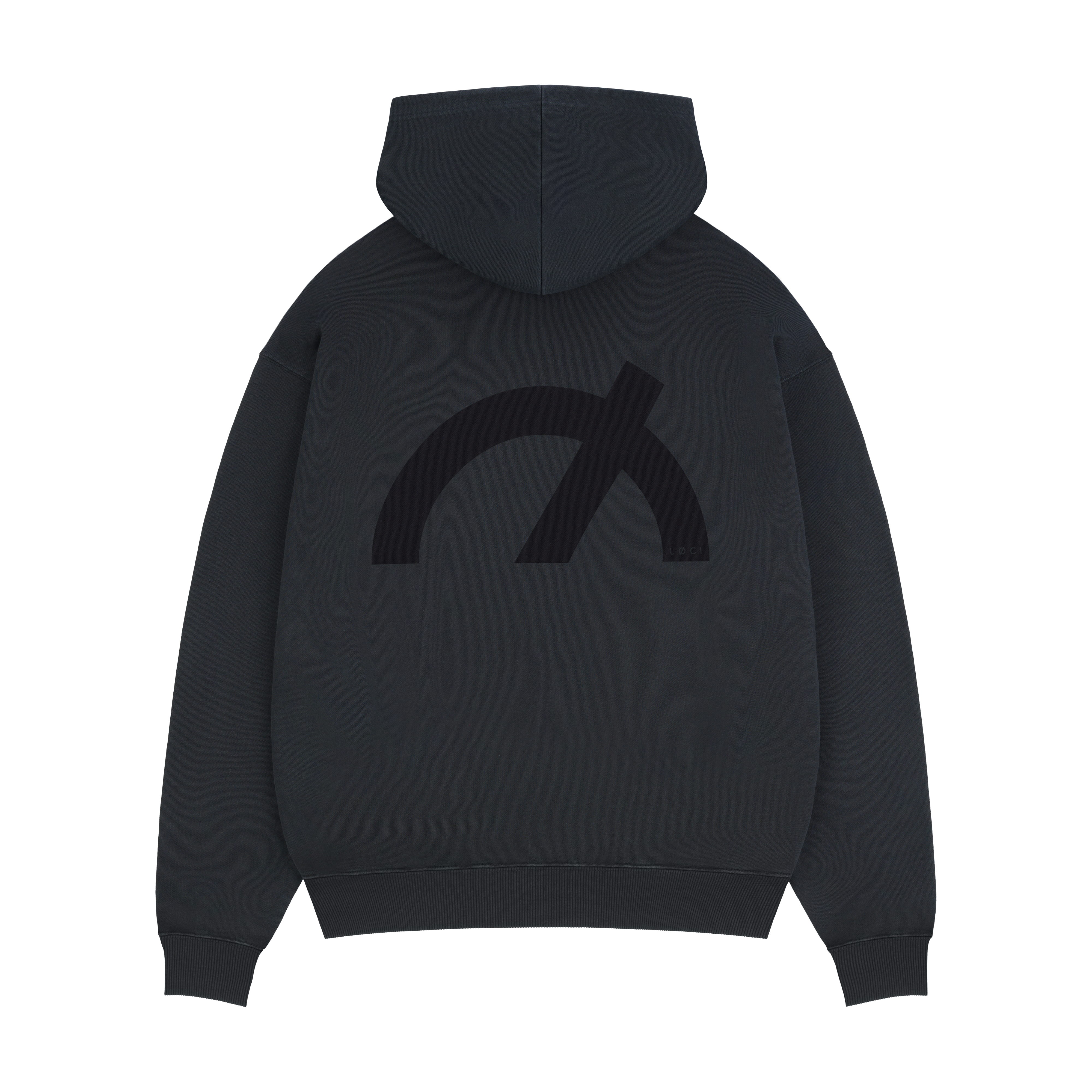 Übergroßer Hoodie mit Symbol